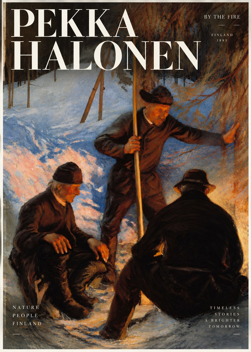 Pekka Halonen By the Fire No4 - Plakát