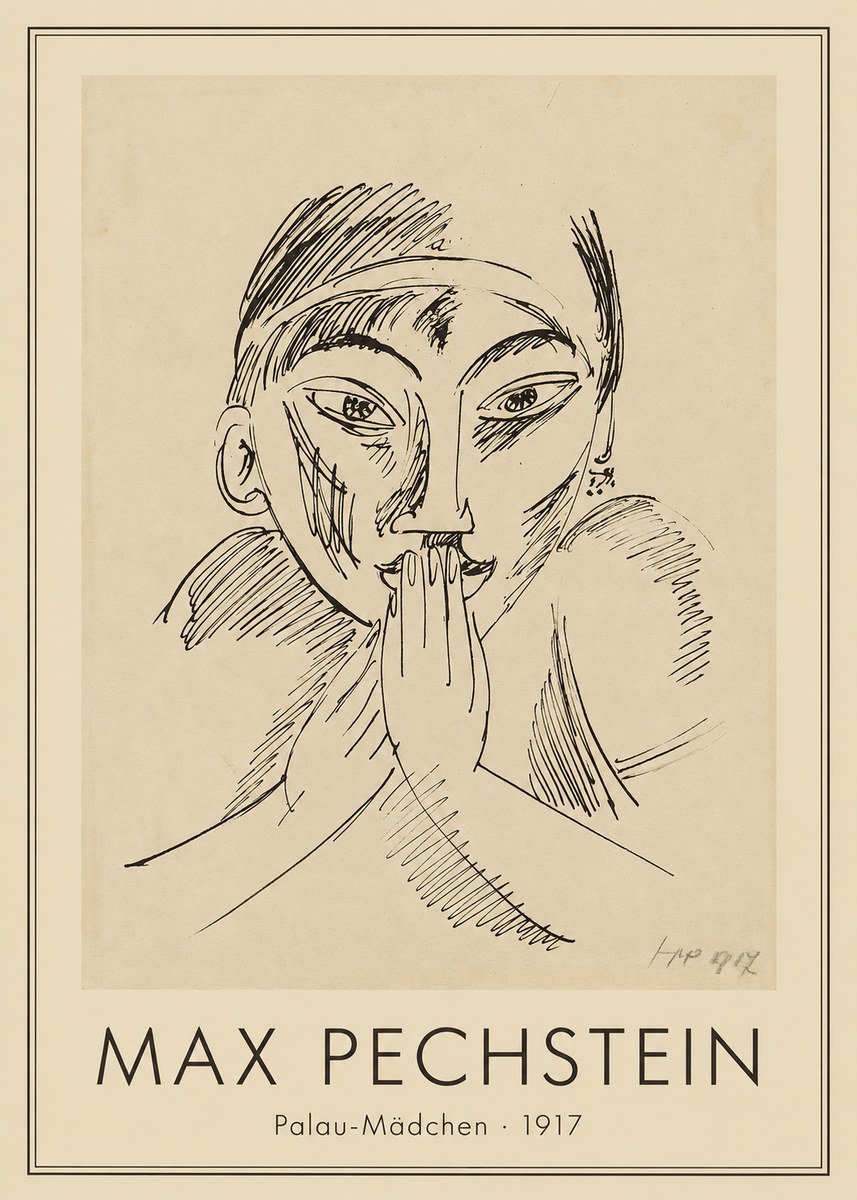 Max Pechstein Palau-mädchen No1 - Plakát