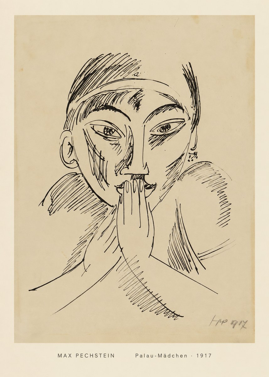 Max Pechstein Palau-mädchen No4 - Plakát
