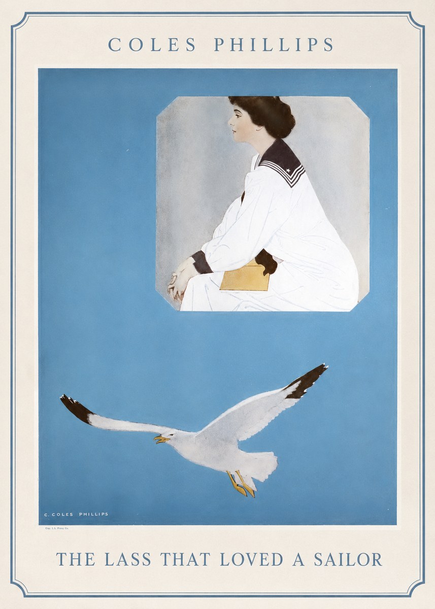 Coles Phillips The Lass That Loved a Sailor No1 - Plakát