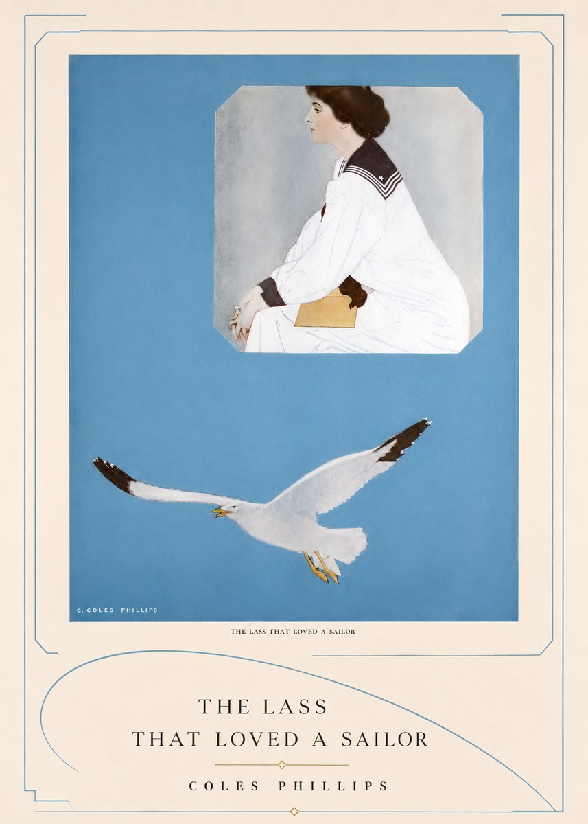 Coles Phillips The Lass That Loved a Sailor No3 - Plakát