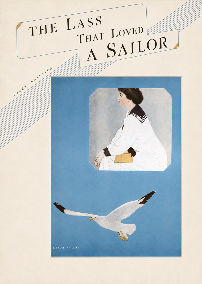 Coles Phillips The Lass That Loved a Sailor No5 - Plakát