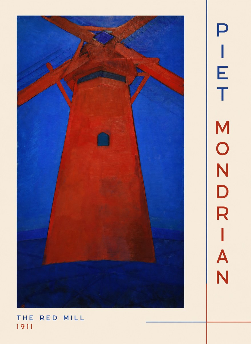 Piet Mondrian The Red Mill No2 - Plakát