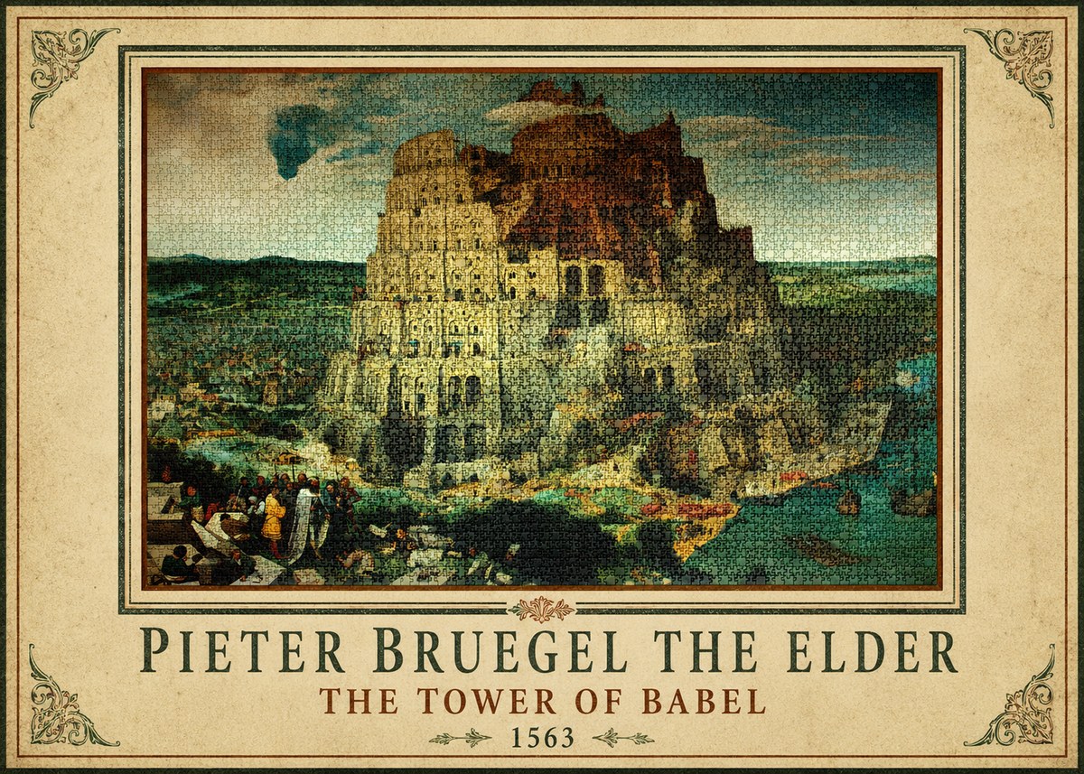 Pieter Bruegel The Tower of Babel XV No1 - Plakát