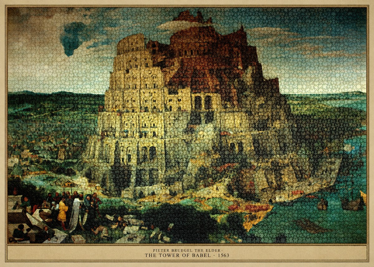 Pieter Bruegel The Tower of Babel XV No4 - Plakát