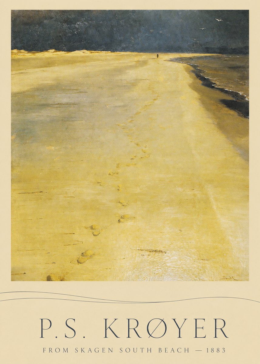 P.S. Krøyer From Skagen South Beach No3 - Plakát