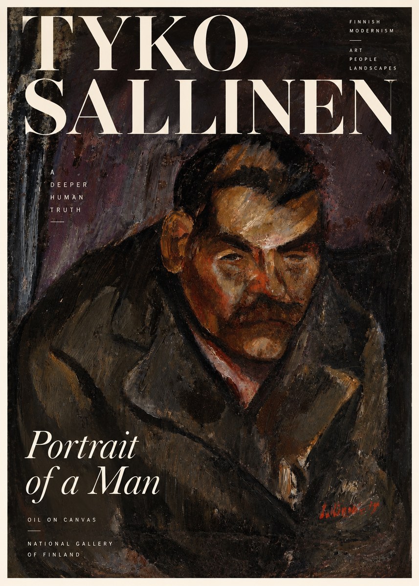 Tyko Sallinen Portrait of a Man V No3 - Plakát