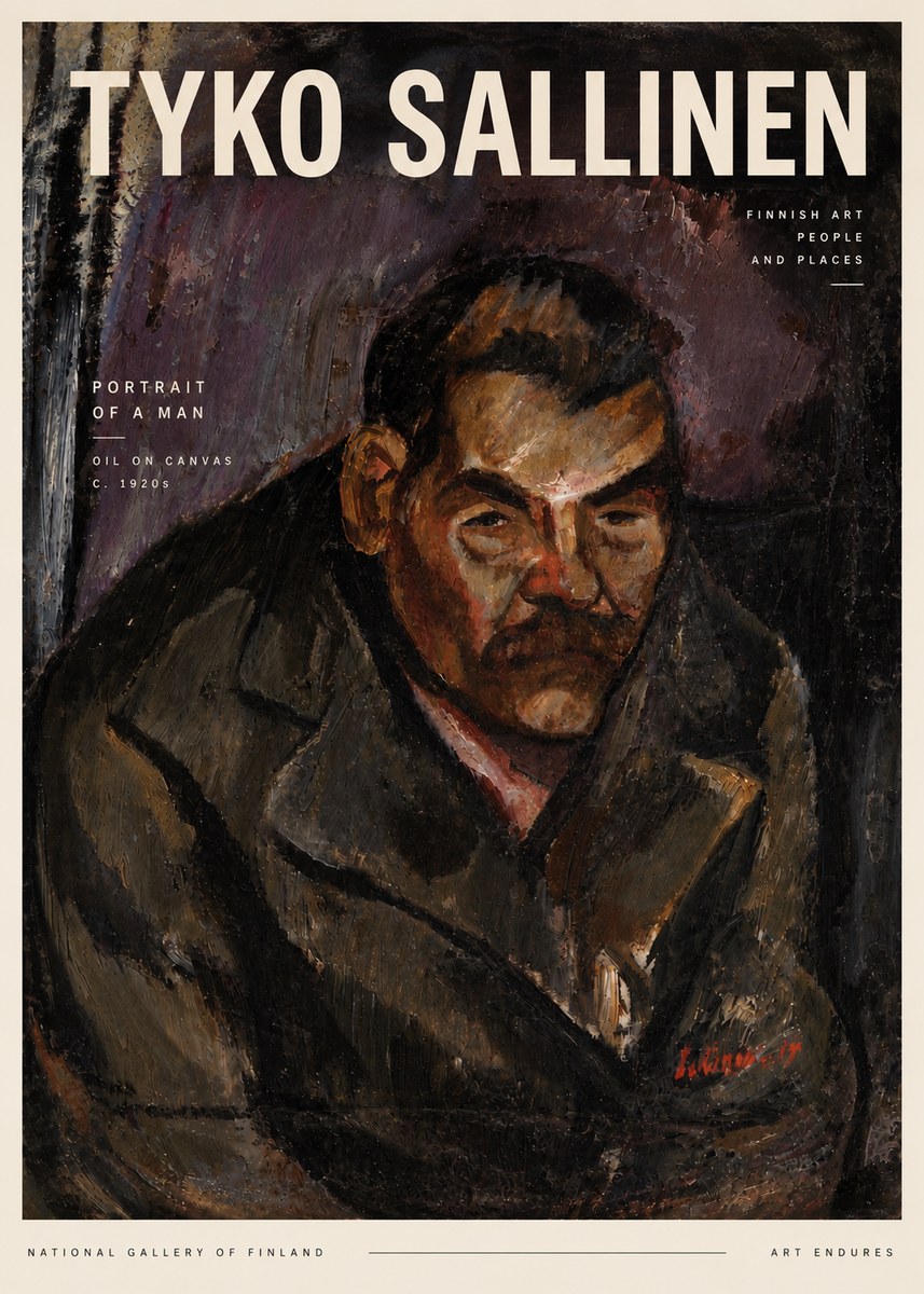 Tyko Sallinen Portrait of a Man V No5 - Plakát