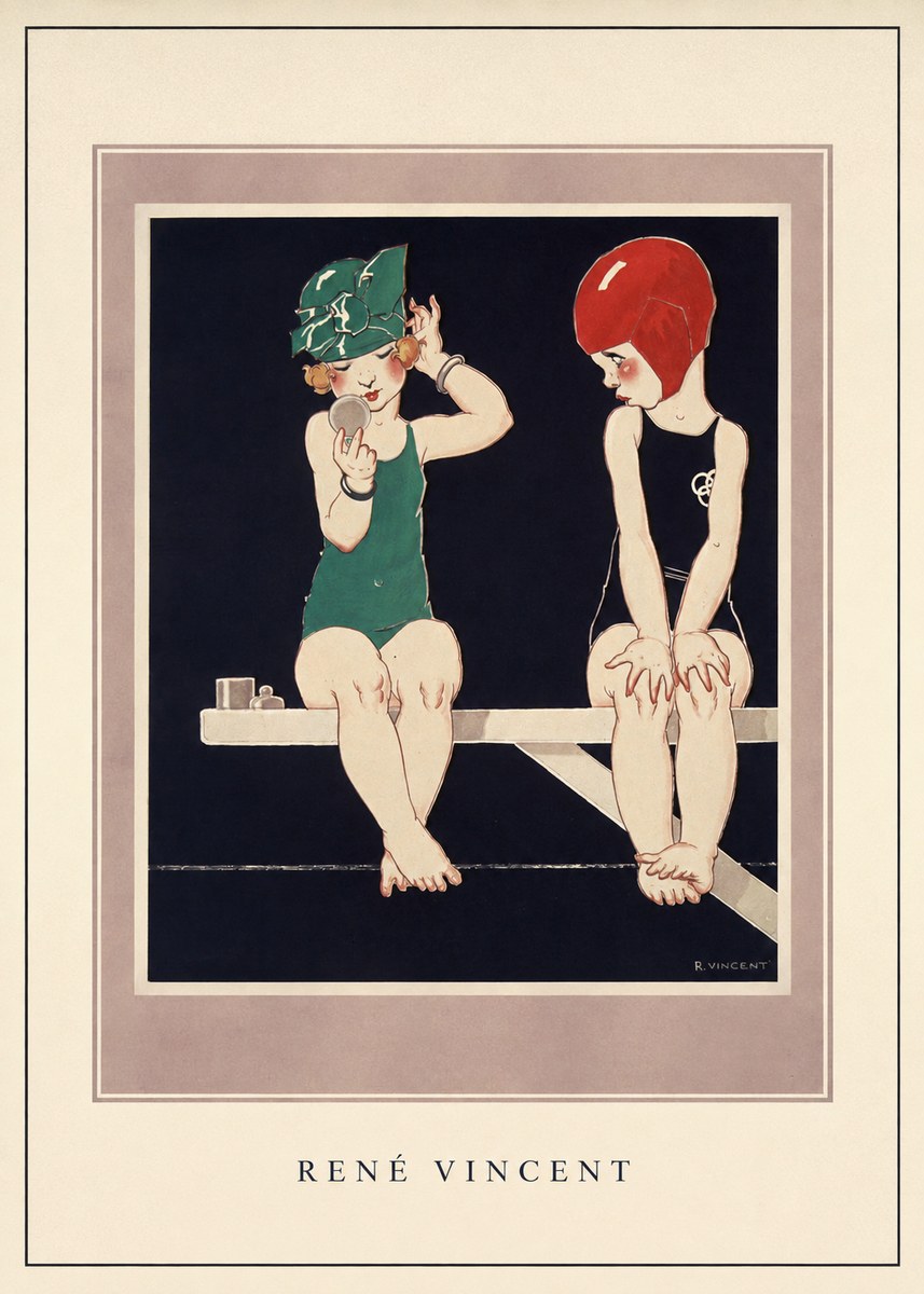 René Vincent At the Poolside No5 - Plakát
