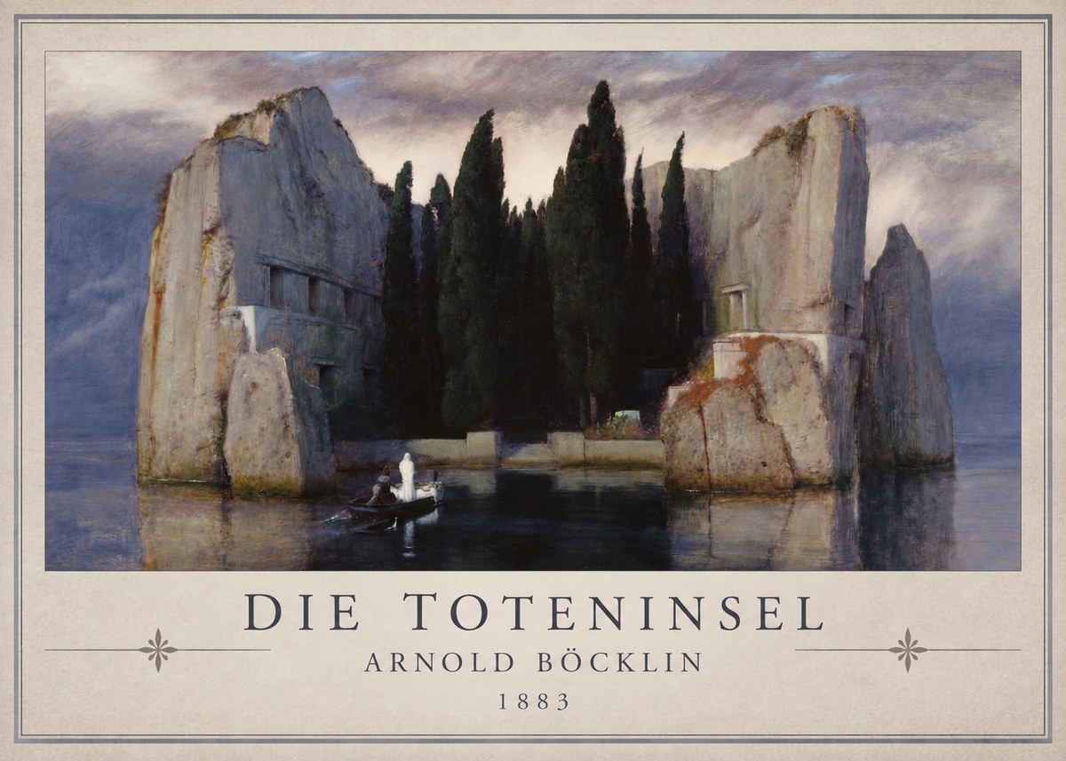 Arnold Böcklin Die Toteninsel V No1 - Plakát