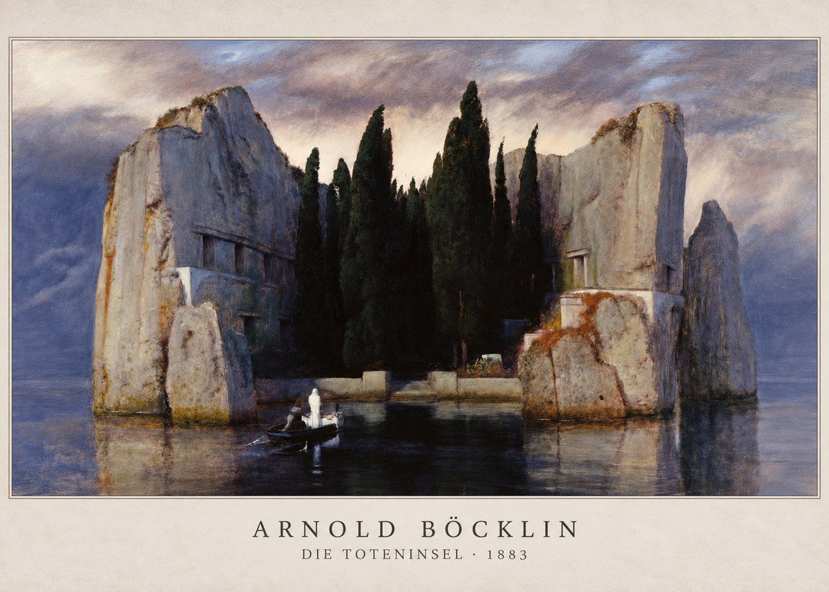 Arnold Böcklin Die Toteninsel V No2 - Plakát