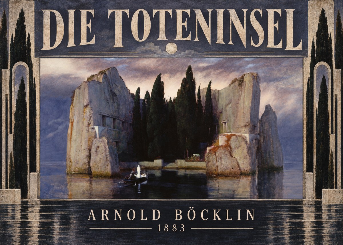 Arnold Böcklin Die Toteninsel V No5 - Plakát