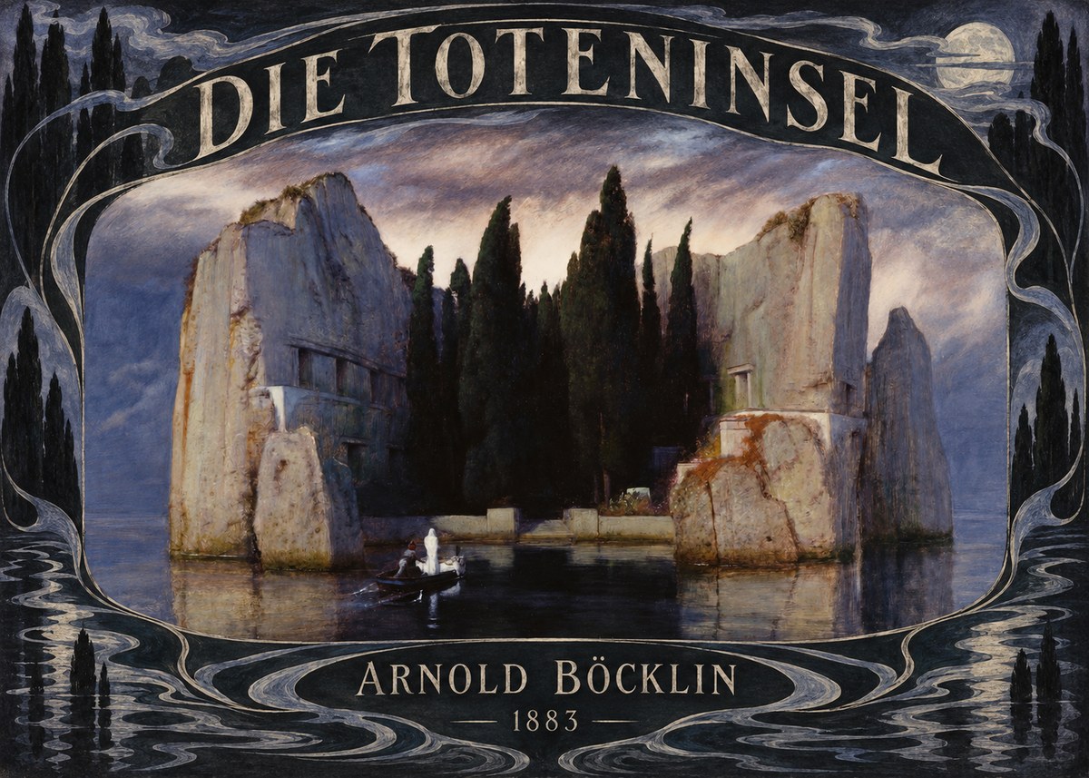 Arnold Böcklin Die Toteninsel V No6 - Plakát