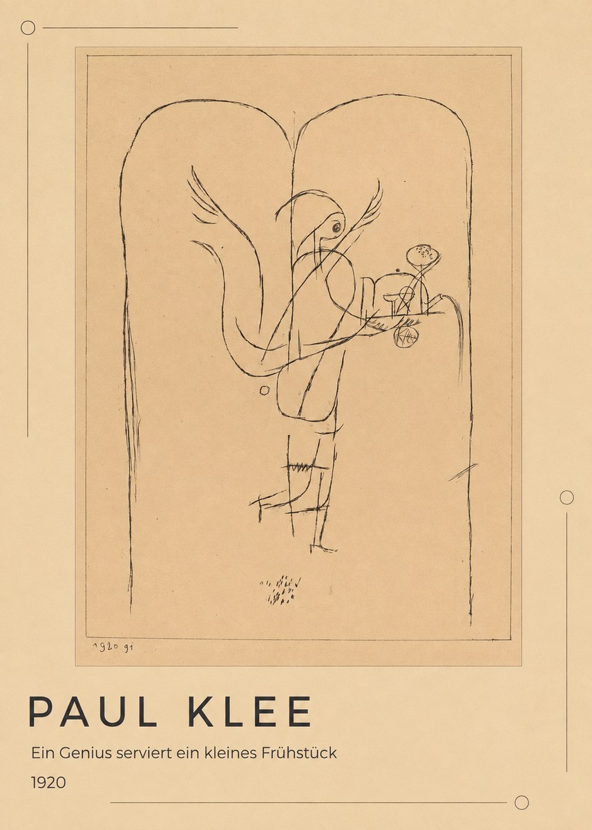 Paul Klee Ein Genius Serviert Ein Kleines Frühstück No1 - Plakát