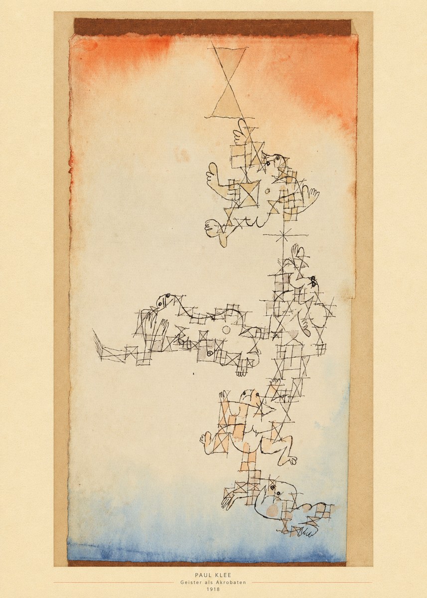Paul Klee Geister Als Akrobaten No5 - Plakát