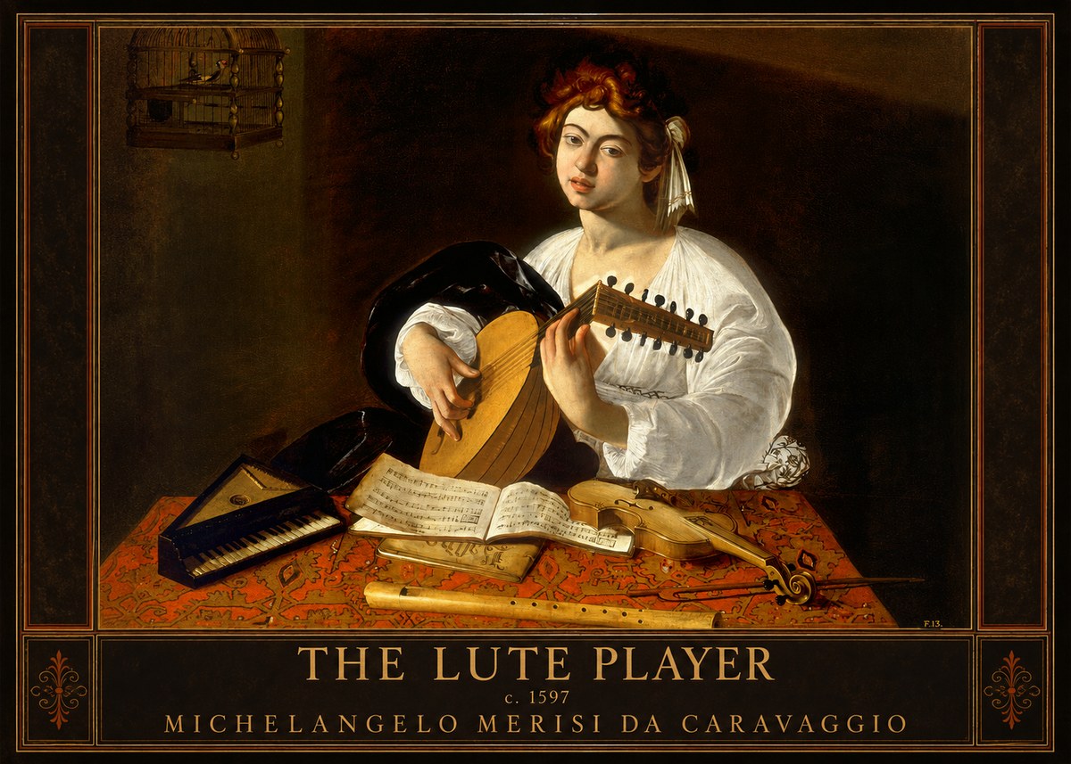 Michelangelo Merisi da Caravaggio The Lute Player No1 - Plakát