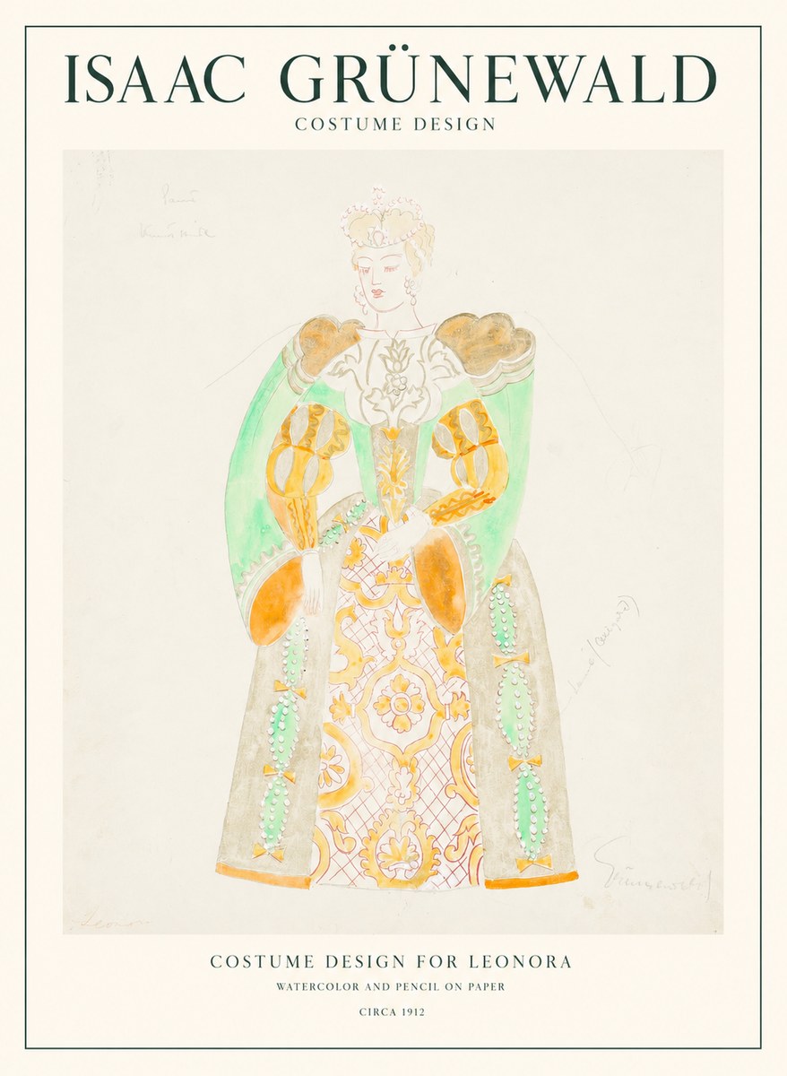 Isaac Grünewald Costume Design for Leonora No1 - Plakát