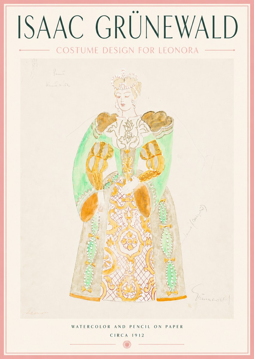 Isaac Grünewald Costume Design for Leonora No5 - Plakát