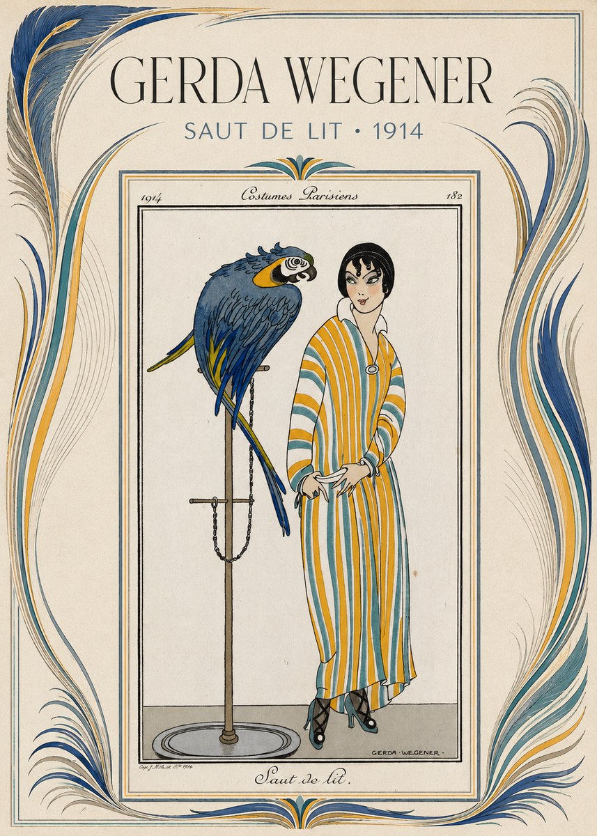 Gerda Wegener Saut De Lit 1914 No3 - Plakát