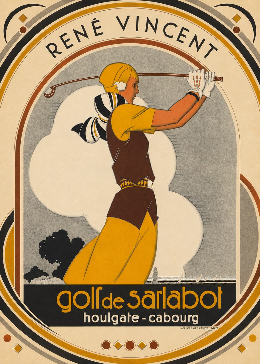 René Vincent Golf De Sarlabot No5 - Plakát
