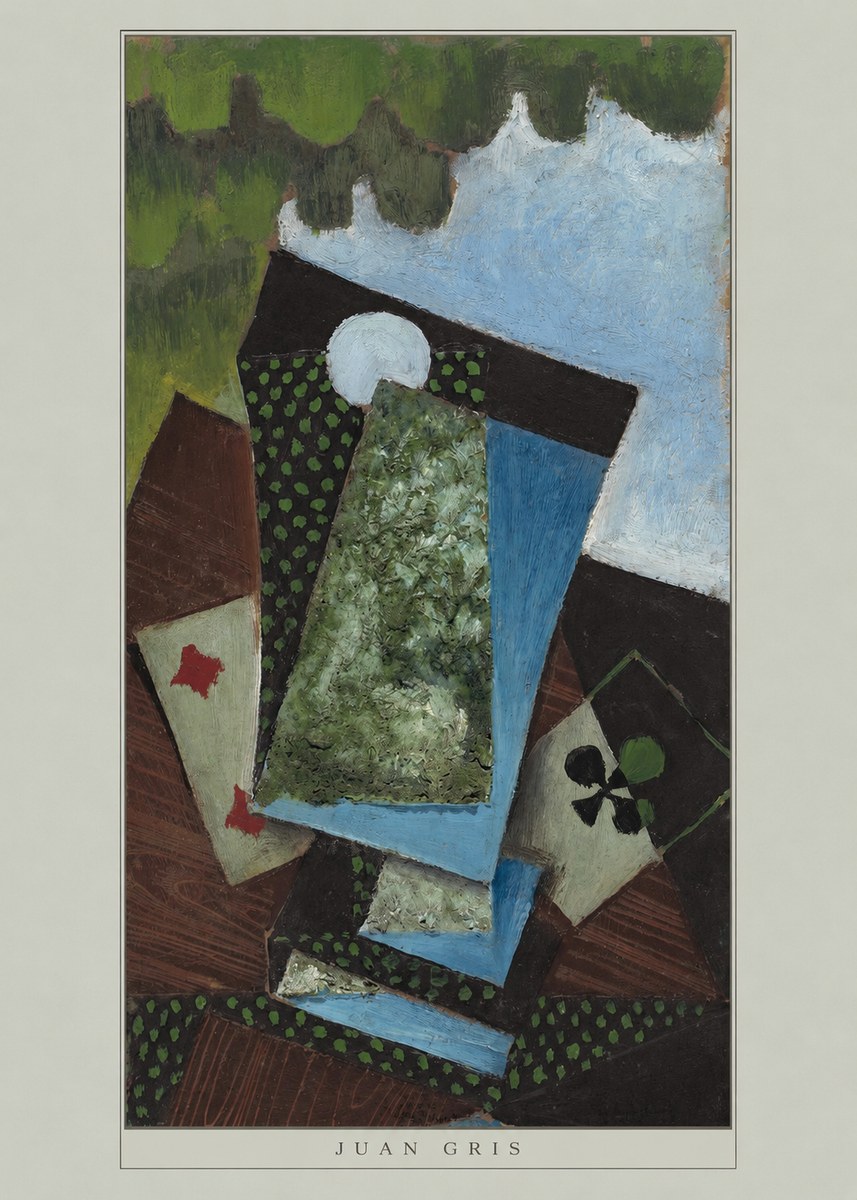 Juan Gris Playing Cards and a Siphon No6 - Plakát