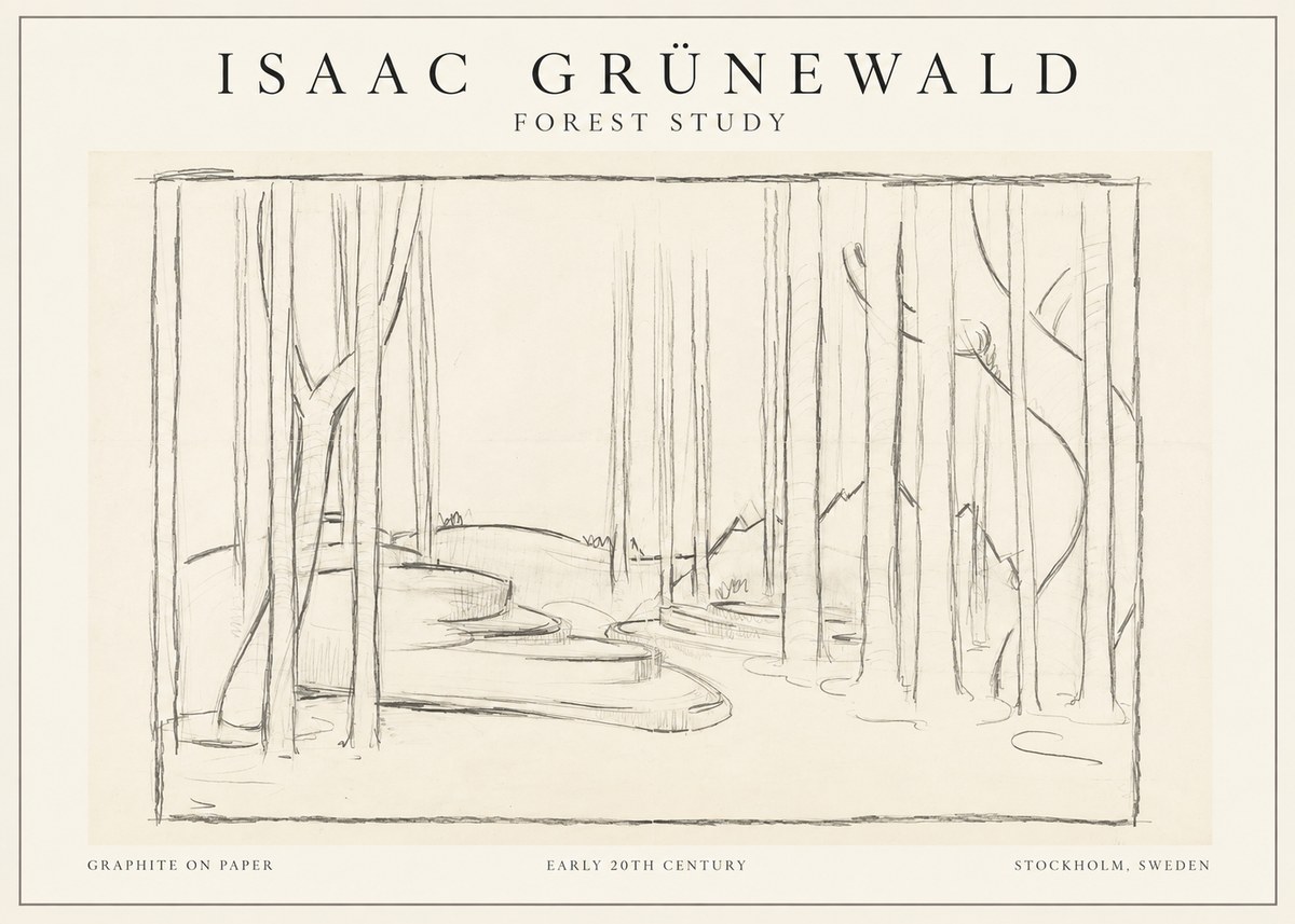 Isaac Grünewald Forest Path No2 - Plakát