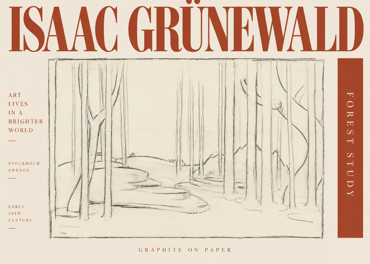 Isaac Grünewald Forest Path No3 - Plakát