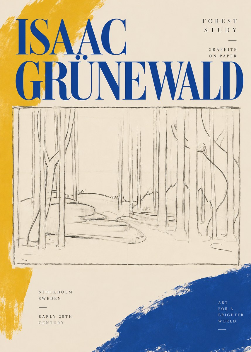 Isaac Grünewald Forest Path No4 - Plakát