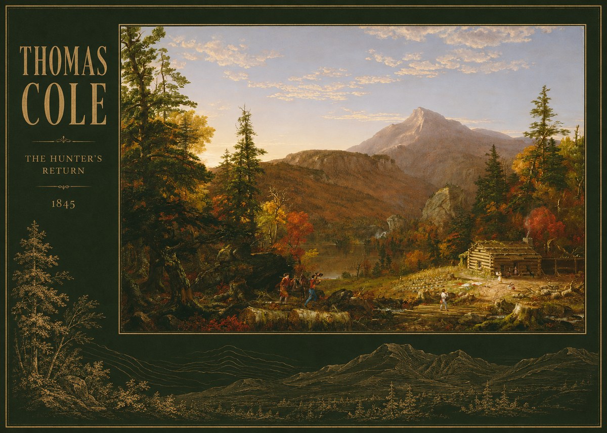 Thomas Cole The Hunter's Return II No2 - Plakát