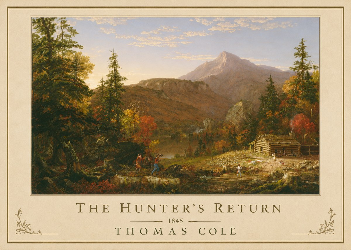 Thomas Cole The Hunter's Return II No3 - Plakát