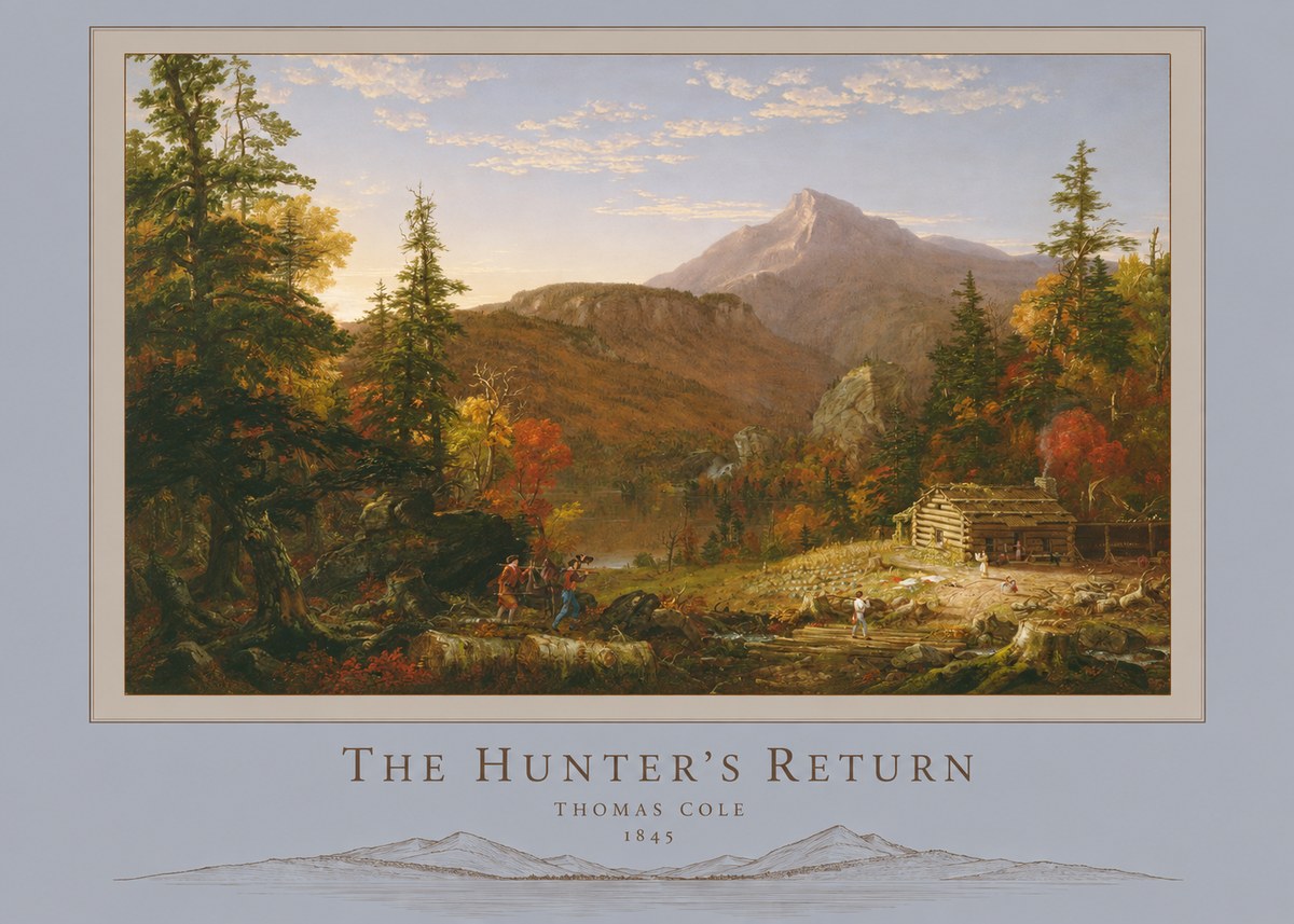 Thomas Cole The Hunter's Return II No6 - Plakát