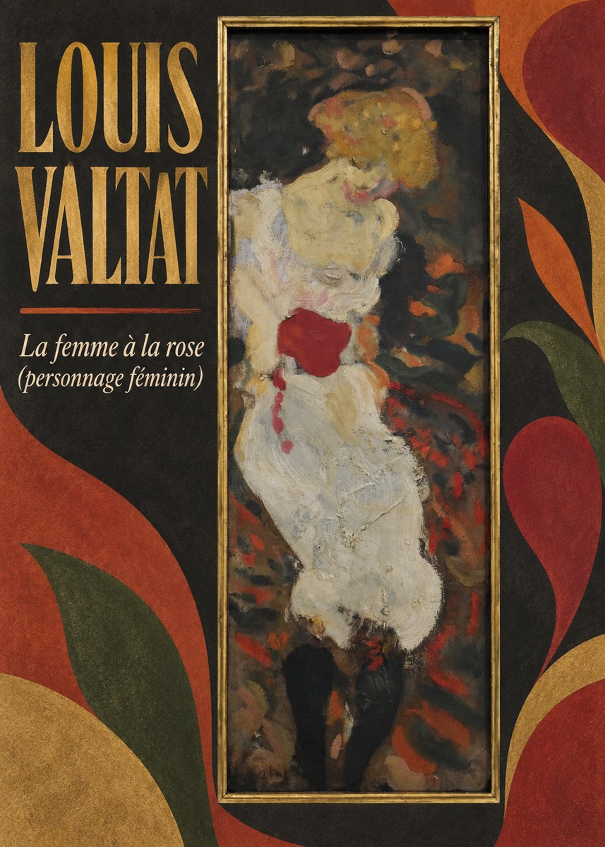 Louis Valtat La Femme À La Rose (Personnage Féminin) No3 - Plakát