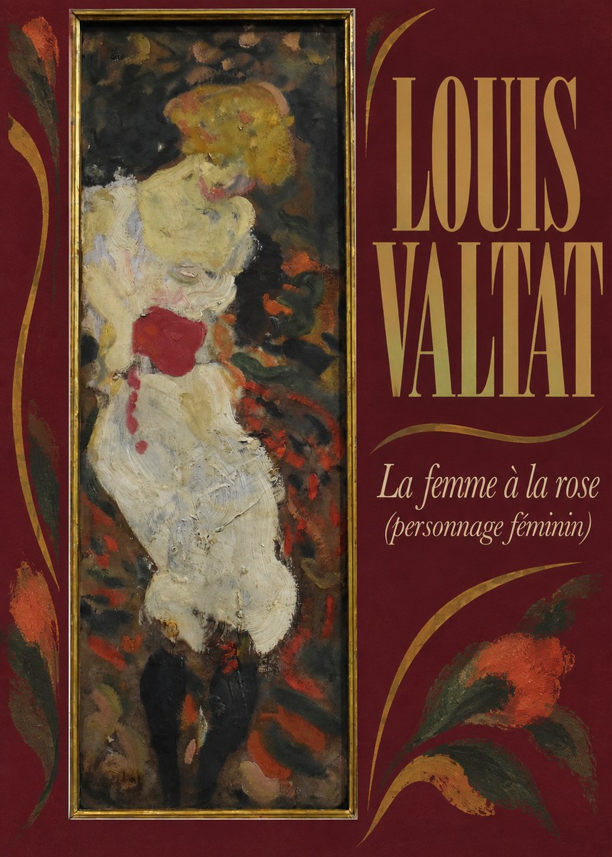 Louis Valtat La Femme À La Rose (Personnage Féminin) No4 - Plakát