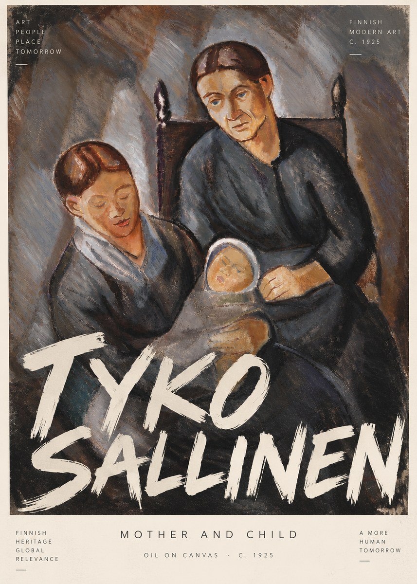 Tyko Sallinen Mother and Child No6 - Plakát