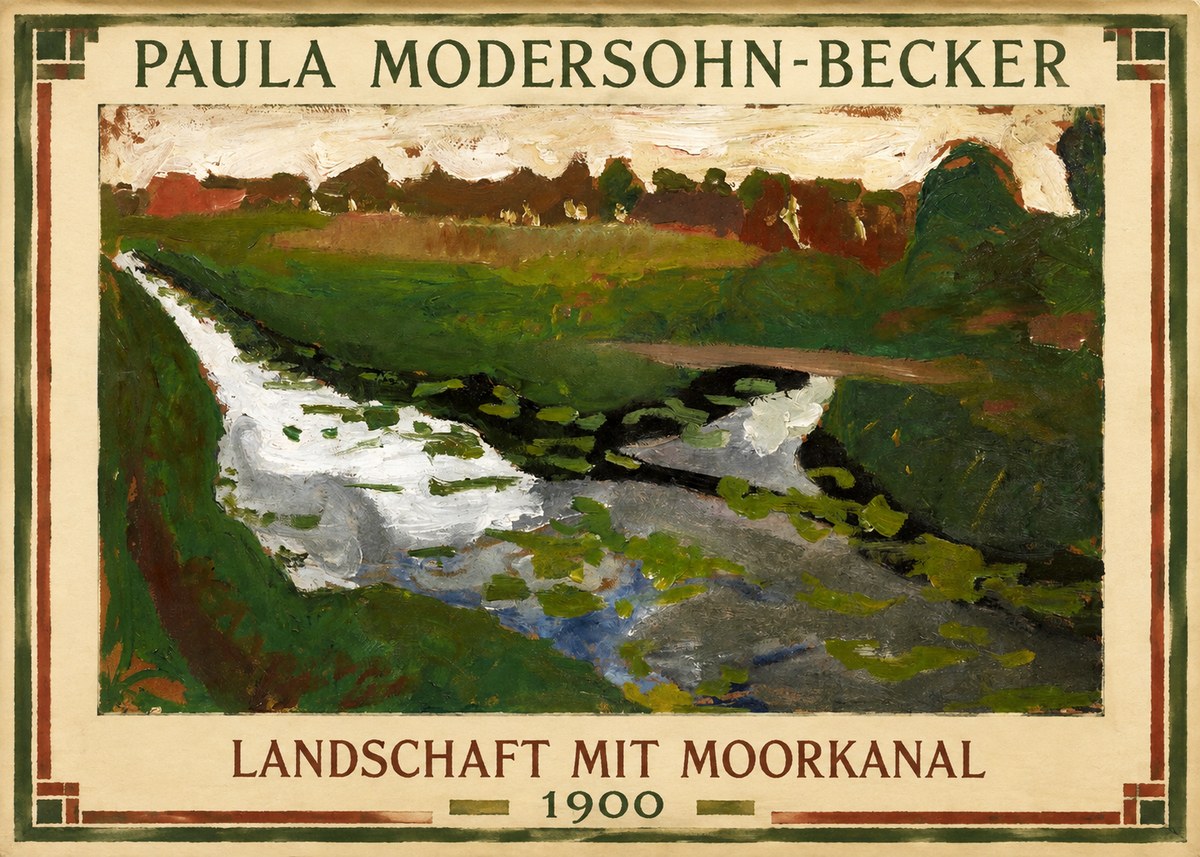 Paula Modersohn-Becker Landschaft Mit Moorkanal No1 - Plakát