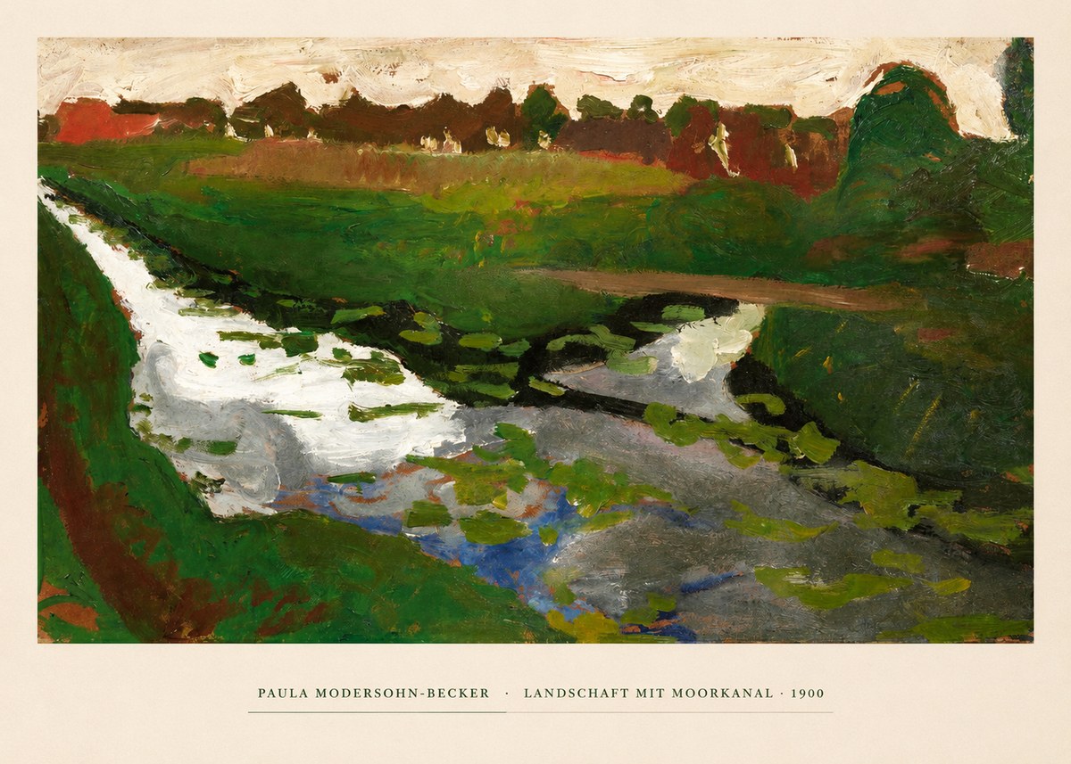 Paula Modersohn-Becker Landschaft Mit Moorkanal No6 - Plakát