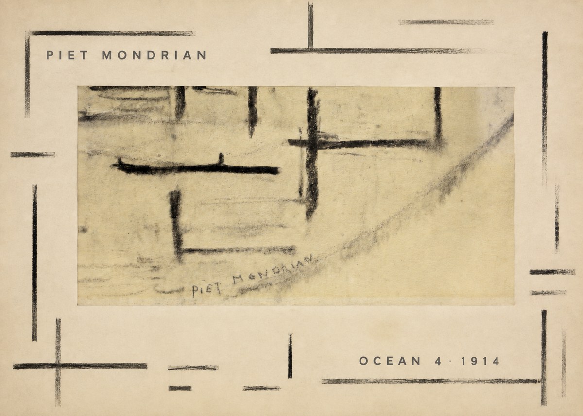 Piet Mondrian Ocean 4 No3 - Plakát