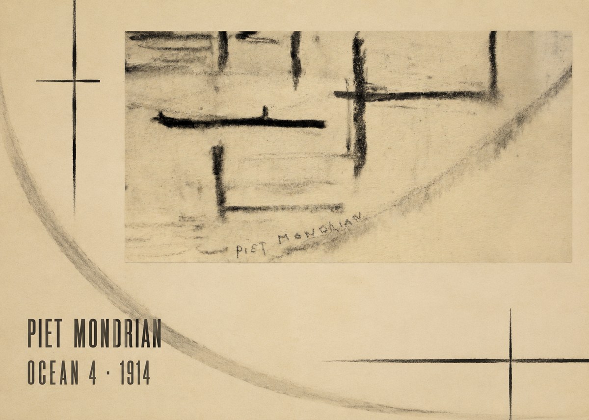 Piet Mondrian Ocean 4 No6 - Plakát