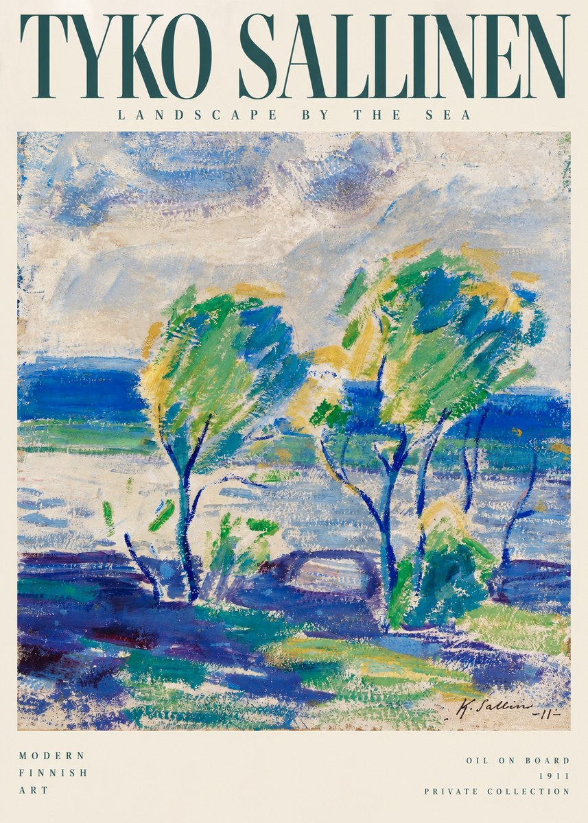Tyko Sallinen Landscape by the Sea No2 - Plakát
