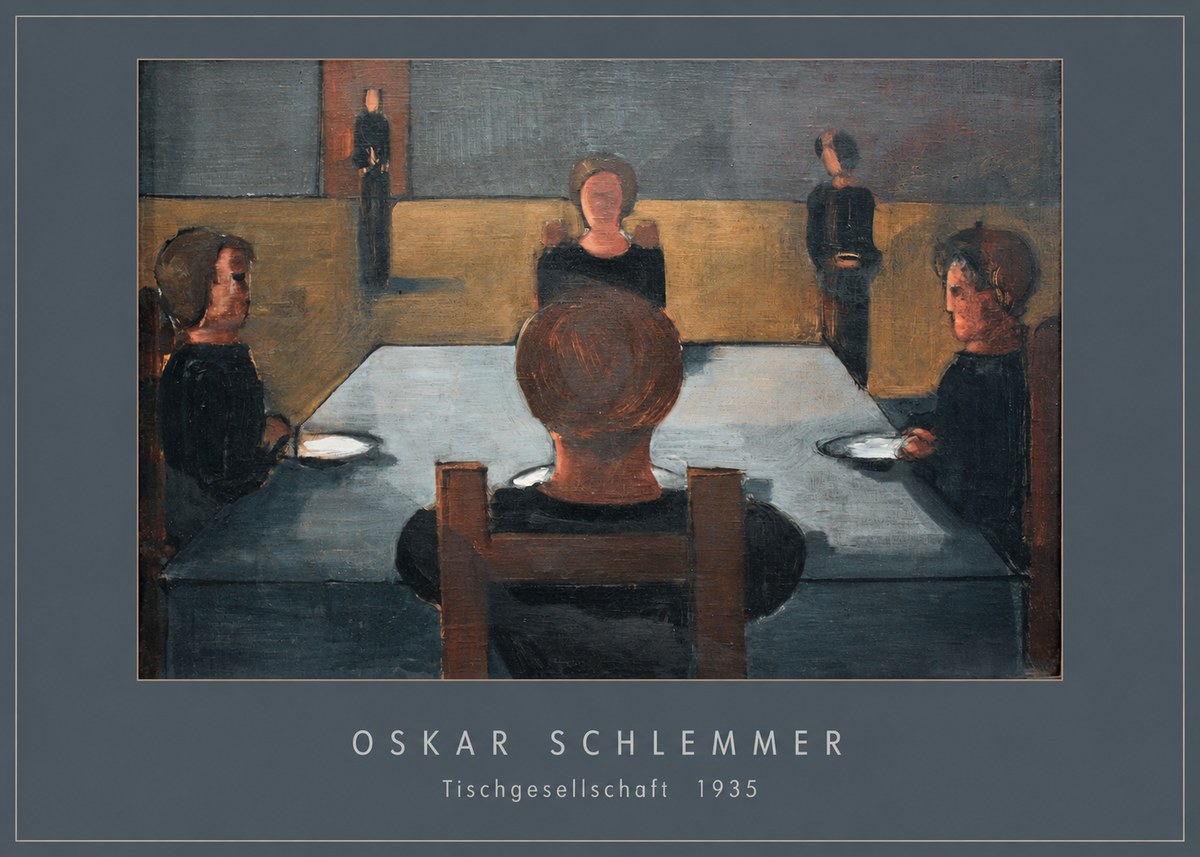 Oskar Schlemmer Tischgesellschaft No4 - Plakát