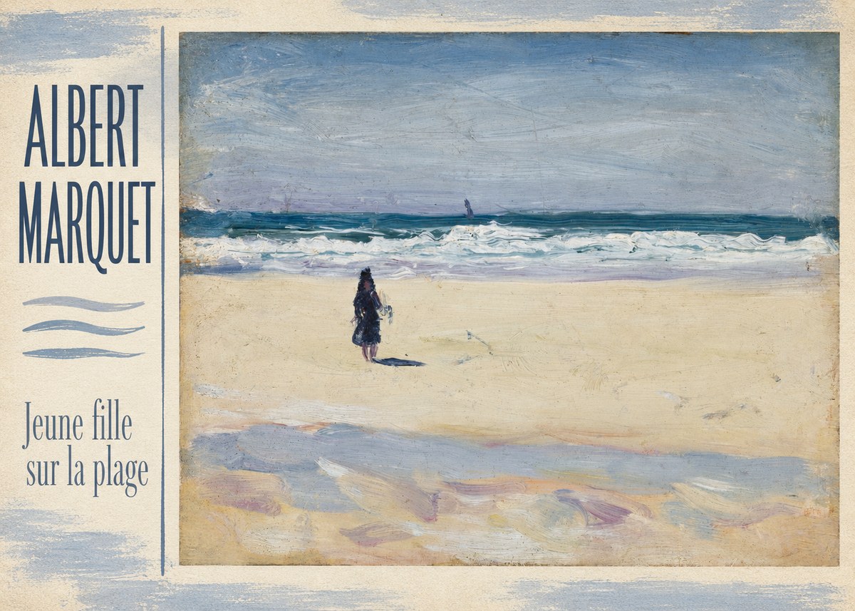 Albert Marquet Jeune Fille Sur La Plage No3 - Plakát