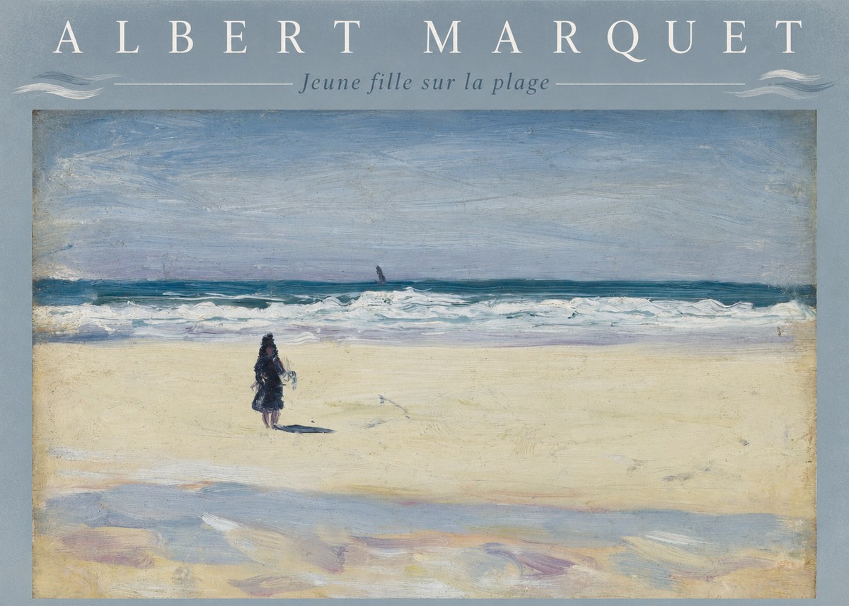 Albert Marquet Jeune Fille Sur La Plage No4 - Plakát