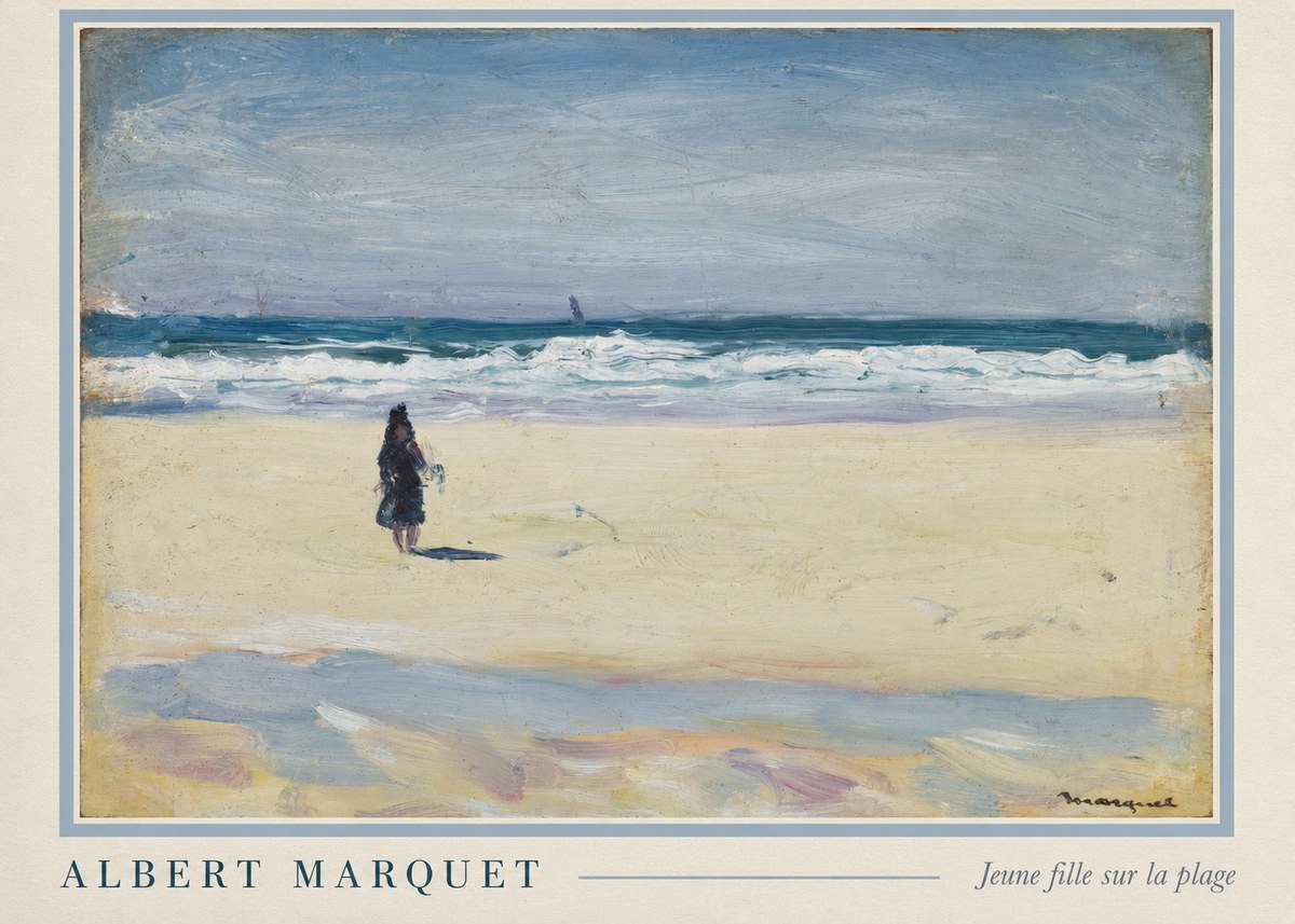 Albert Marquet Jeune Fille Sur La Plage No6 - Plakát