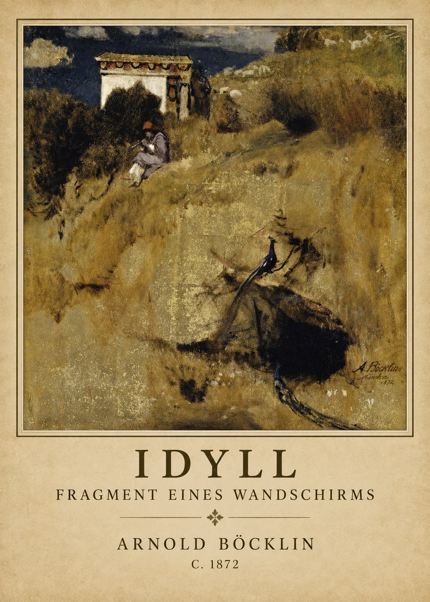 Arnold Böcklin Idyll - Fragment Eines Wandschirms No1 - Plakát