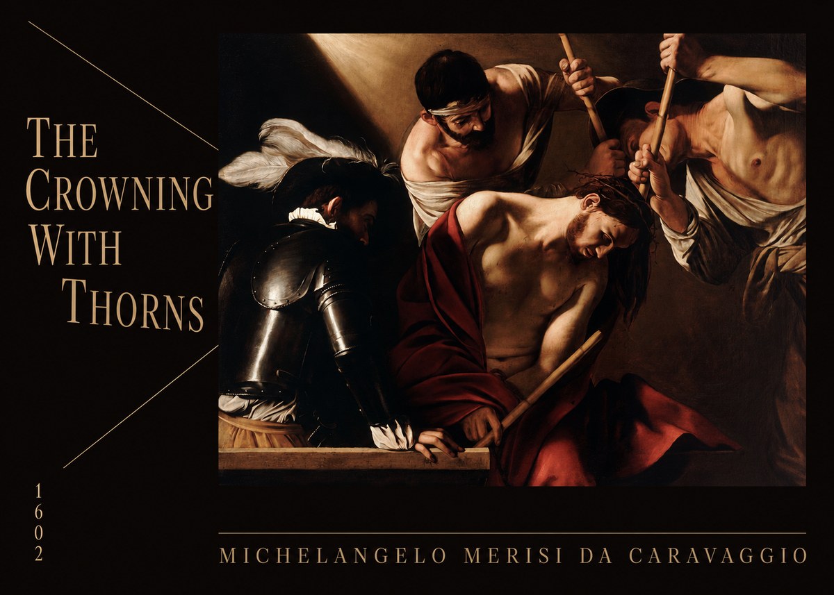 Michelangelo Merisi da Caravaggio The Crowning with Thorns II No6 - Plakát