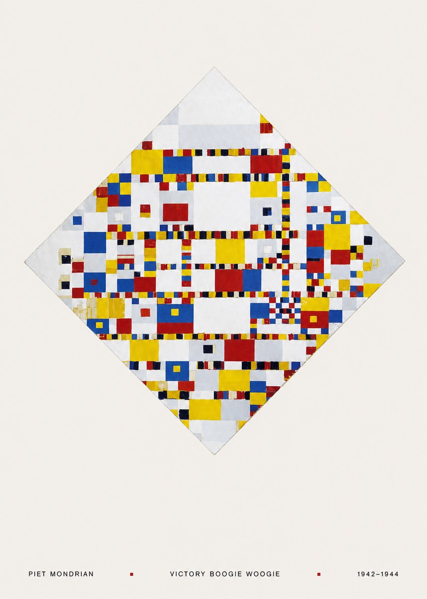 Piet Mondrian Victory Boogie Woogie No5 - Plakát
