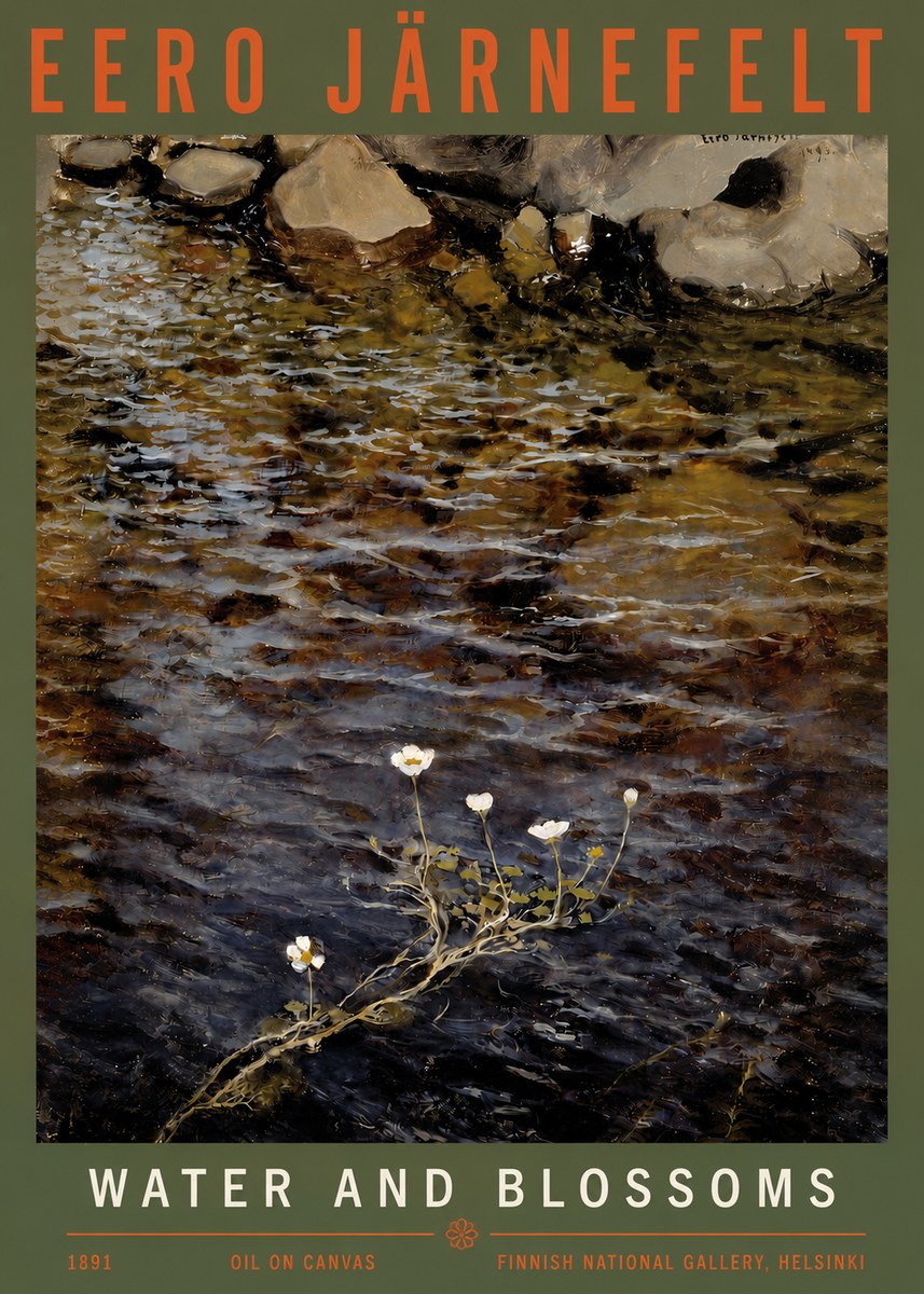 Eero Järnefelt Water and Blossoms No3 - Plakát
