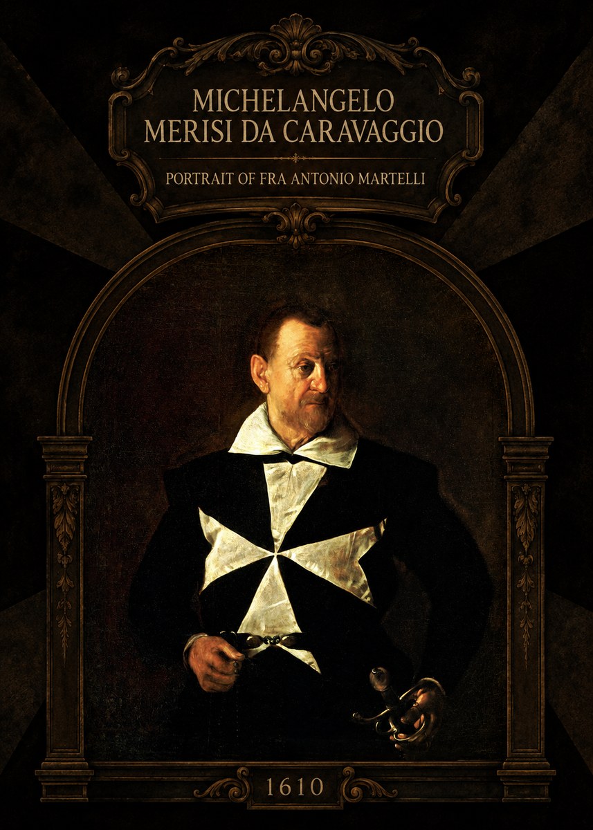 Michelangelo Merisi da Caravaggio Portrait of Fra Antonio Martelli No4 - Plakát