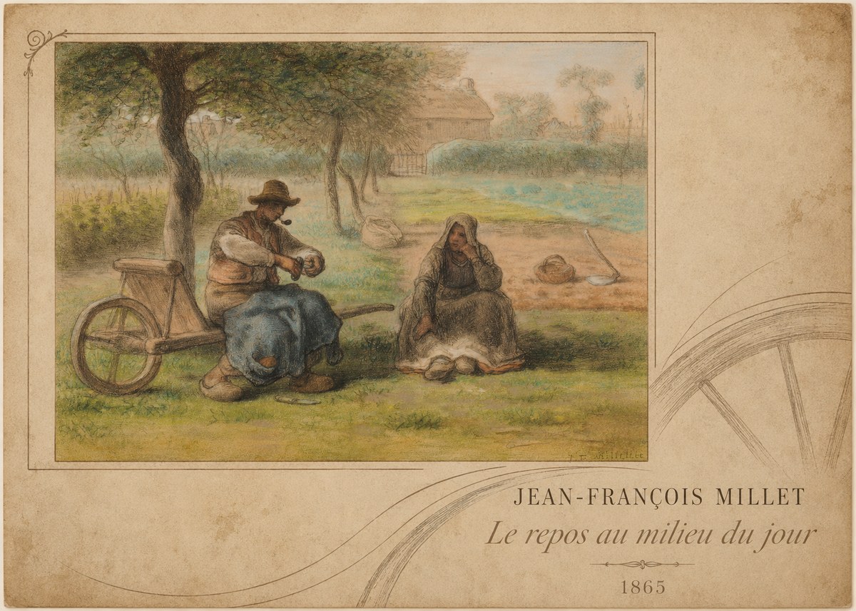 Jean-François Millet Le Repos Au Milieu Du Jour No2 - Plakát