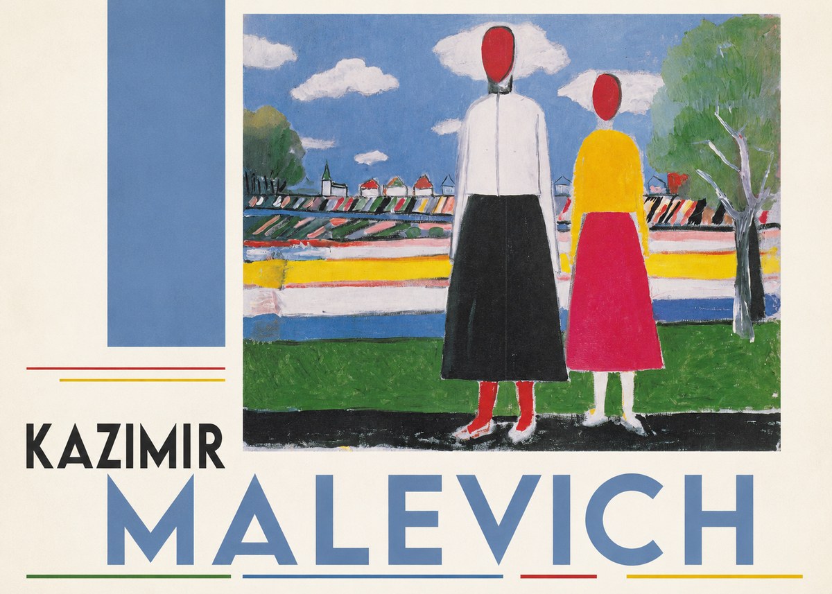 Kazimir Malevich Two Figures No4 - Plakát